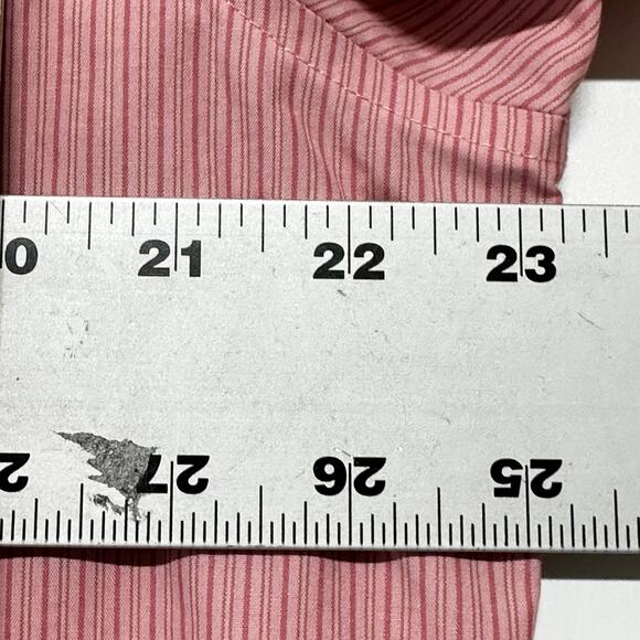 Eddie Bauer Women Shirt XL Pink Striped Button Up Long Sleeve 100% Cotton STAIN - Picture 10 of 10